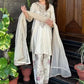 Embroidered Pure Crepe Silk Farshi Suit Set with Dupatta