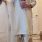 Embroidered Pure Crepe Silk Farshi Suit Set with Dupatta