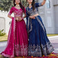 Embroidered Pure Vichitra Lehenga Choli with Dupatta