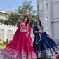 Embroidered Pure Vichitra Lehenga Choli with Dupatta