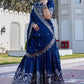 Embroidered Pure Vichitra Lehenga Choli with Dupatta