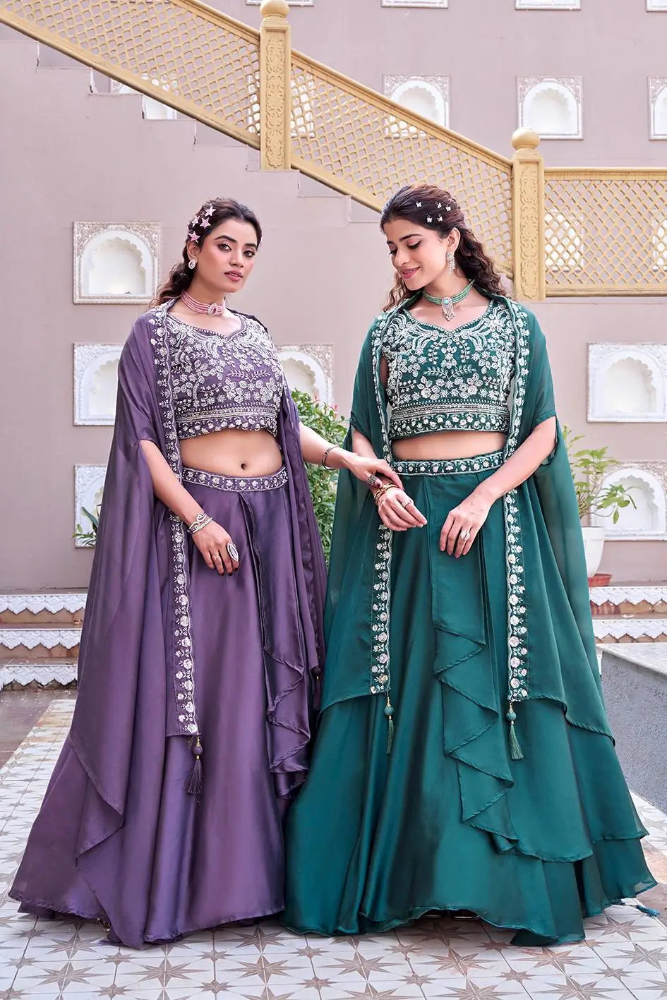 Embroidered Rangoli Silk Lehenga Choli Set with Shrug Dupatta for Wedding and Festive Occasions