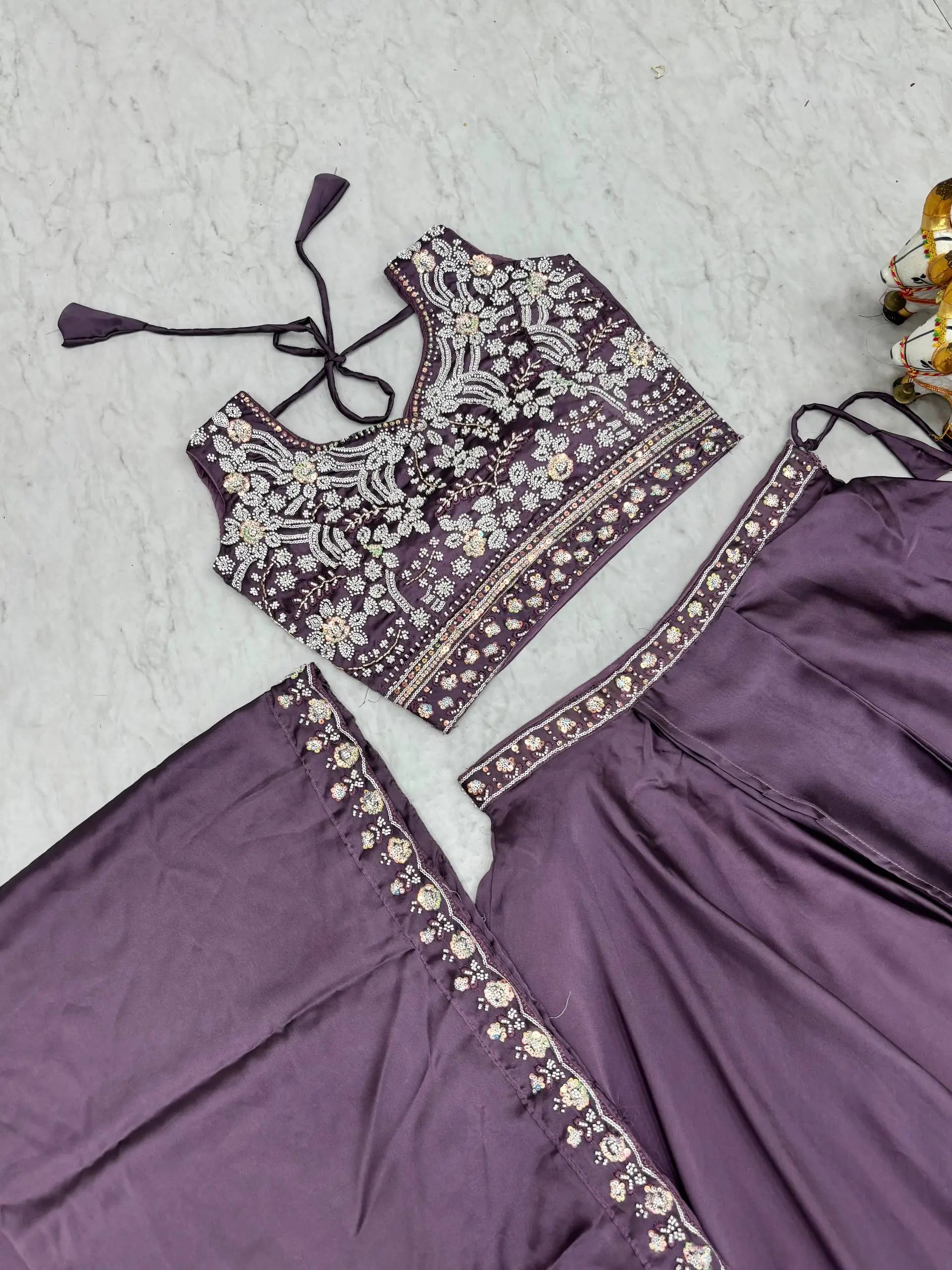 Embroidered Rangoli Silk Lehenga Choli Set with Shrug Dupatta for Wedding and Festive Occasions