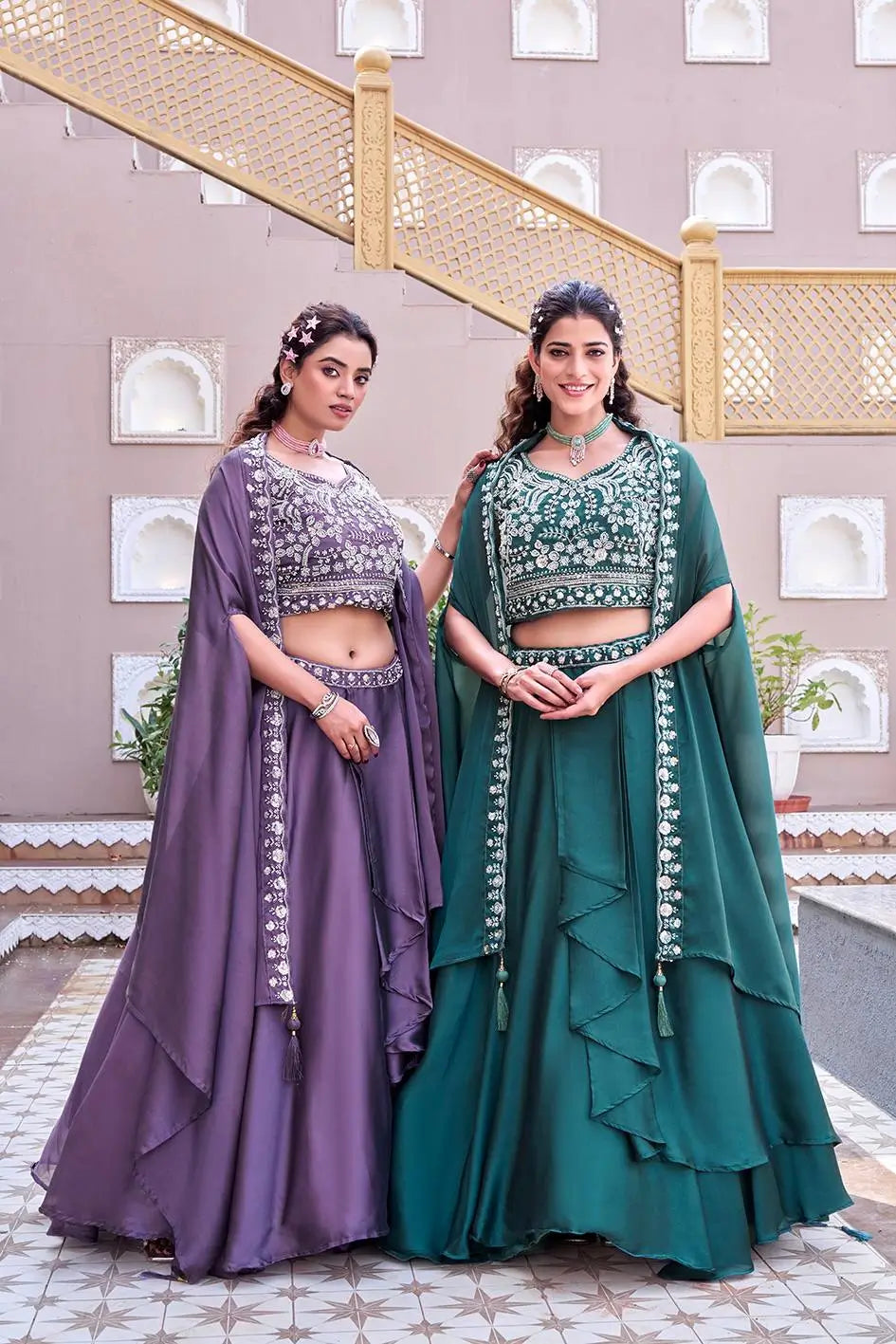 Embroidered Rangoli Silk Lehenga Choli Set with Shrug Dupatta for Wedding and Festive Occasions