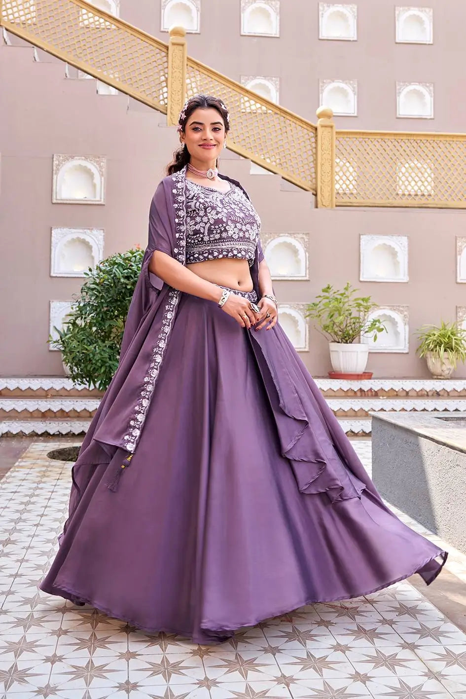 Embroidered Rangoli Silk Lehenga Choli Set with Shrug Dupatta for Wedding and Festive Occasions
