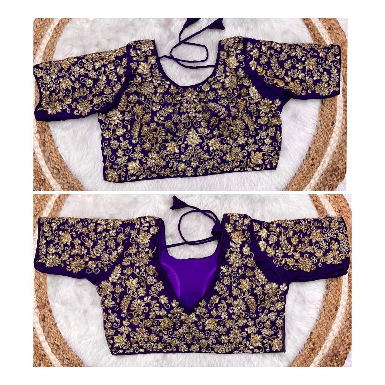 Embroidered Rangoli Silk Saree