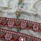 Embroidered Rangoli Silk Saree with Mirror Work Blouse for Wedding and Festive Wear