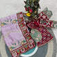 Embroidered Rangoli Silk Saree with Mirror Work Blouse for Wedding and Festive Wear