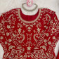 Embroidered Red Georgette Sharara Suit for Festive and Wedding Occasions