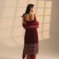 Embroidered Roman Glass Kurta Pant Set with Organza Dupatta for Festive Wear