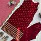 Embroidered Roman Glass Kurta Pant Set with Organza Dupatta for Festive Wear