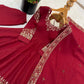 Embroidered Roman Silk Anarkali Three Piece Set