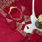 Embroidered Roman Silk Anarkali Three Piece Set