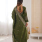 Embroidered Roman Silk Anarkali Three Piece Set