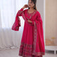 Embroidered Roman Silk Anarkali Three Piece Set