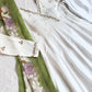 Embroidered Roman Silk Gown Set with Dupatta and Pant