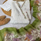 Embroidered Roman Silk Gown Set with Dupatta and Pant