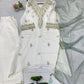 Embroidered Roman Silk Kurta Pant Set with Organza Dupatta for Festive and Party Wear