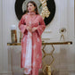 Embroidered Roman Silk Kurti Pant Set with Printed Silver Chiffon Dupatta