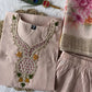 Embroidered Roman Silk Suit Set