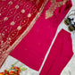 Embroidered Roman Silk Suit Set with Jacquard Dupatta
