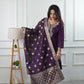Embroidered Roman Silk Suit Set with Jacquard Dupatta