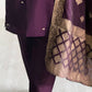 Embroidered Roman Silk Suit Set with Jacquard Dupatta