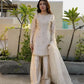 Embroidered Satin Farshi Palazzo Suit Set
