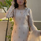 Embroidered Satin Farshi Palazzo Suit Set