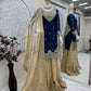 Embroidered Satin Sharara Suit Set with Dupatta
