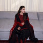 Embroidered Satin Sharara Suit Set with Dupatta