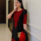 Embroidered Satin Sharara Suit Set with Dupatta