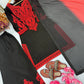 Embroidered Satin Sharara Suit Set with Dupatta