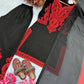 Embroidered Satin Sharara Suit Set with Dupatta