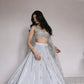 Embroidered Satin Silk Lehenga Set With Net Dupatta