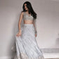 Embroidered Satin Silk Lehenga Set With Net Dupatta