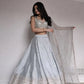 Embroidered Satin Silk Lehenga Set With Net Dupatta