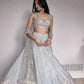 Embroidered Satin Silk Lehenga Set With Net Dupatta