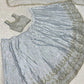 Embroidered Satin Silk Lehenga Set With Net Dupatta