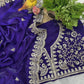 Embroidered Satin Silk Saree Set