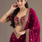 Embroidered Satin Silk Saree Set