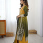Embroidered Shaded Chinon Silk Palazzo Suit Set