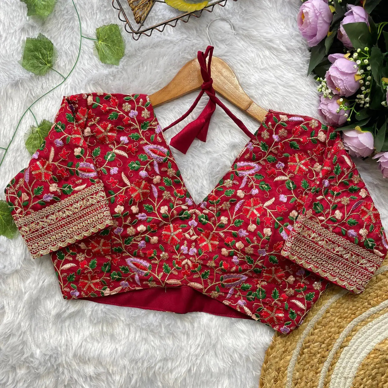 Embroidered Shimmer Silk Designer Saree