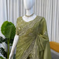 Embroidered Shimmer Silk Saree