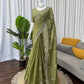 Embroidered Shimmer Silk Saree