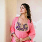 Embroidered Silk Anarkali Gown Set with Dupatta