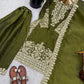 Embroidered Silk Kurta Palazzo Set With Dupatta