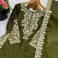 Embroidered Silk Kurta Palazzo Set With Dupatta
