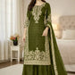 Embroidered Silk Kurta Palazzo Set With Dupatta