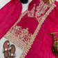 Embroidered Silk Kurta Palazzo Set With Dupatta